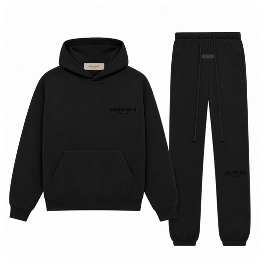 FEAR OF GOD ESSENTIALS TRACKSUIT - BLACK STRETCH LIMO (SS22)