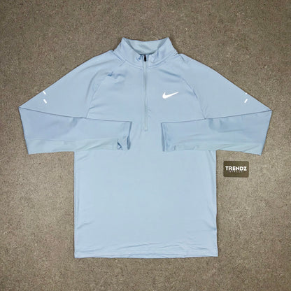 NIKE STRIDE HALF ZIP SHORTS SET - BABY BLUE/GREY