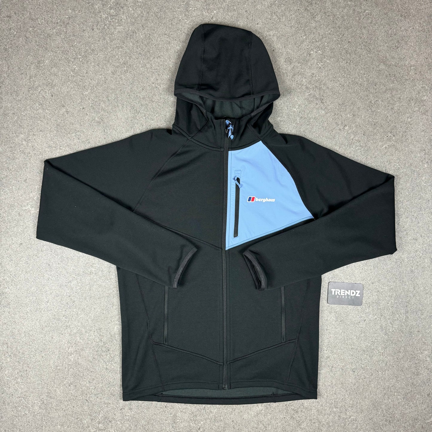 BERGHAUS PAVEY JACKET & SHORTS SET - BLACK/BLUE