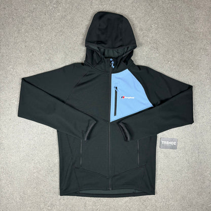 BERGHAUS PAVEY JACKET & SHORTS SET - BLACK/BLUE