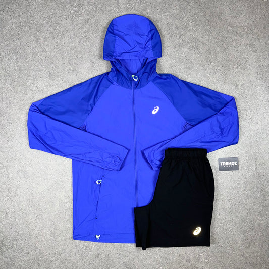 ASICS ROAD JACKET & SHORTS SET - COBALT BURST