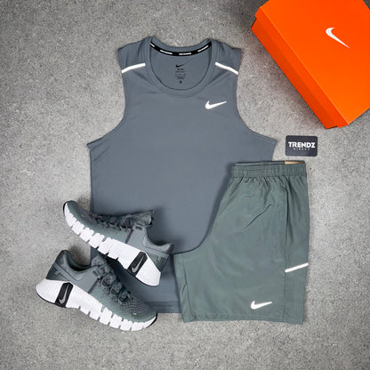 NIKE MILER VEST & SHORTS SET - GREY