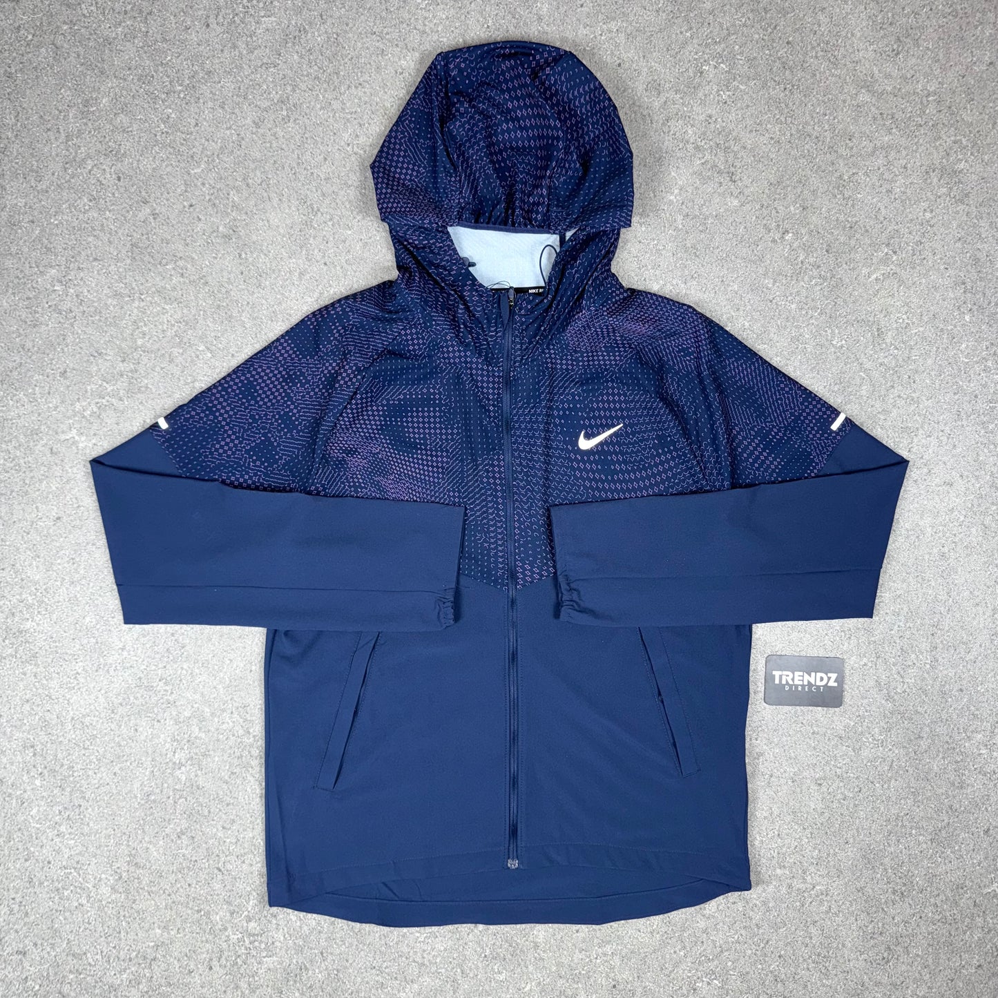 NIKE ECLIPSE WINDBREAKER JACKET - NAVY/PINK