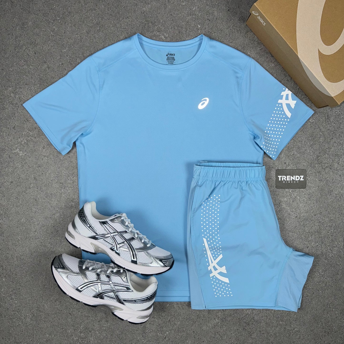 ASICS ICON T-SHIRT & SHORTS SET - ARCTIC BLUE