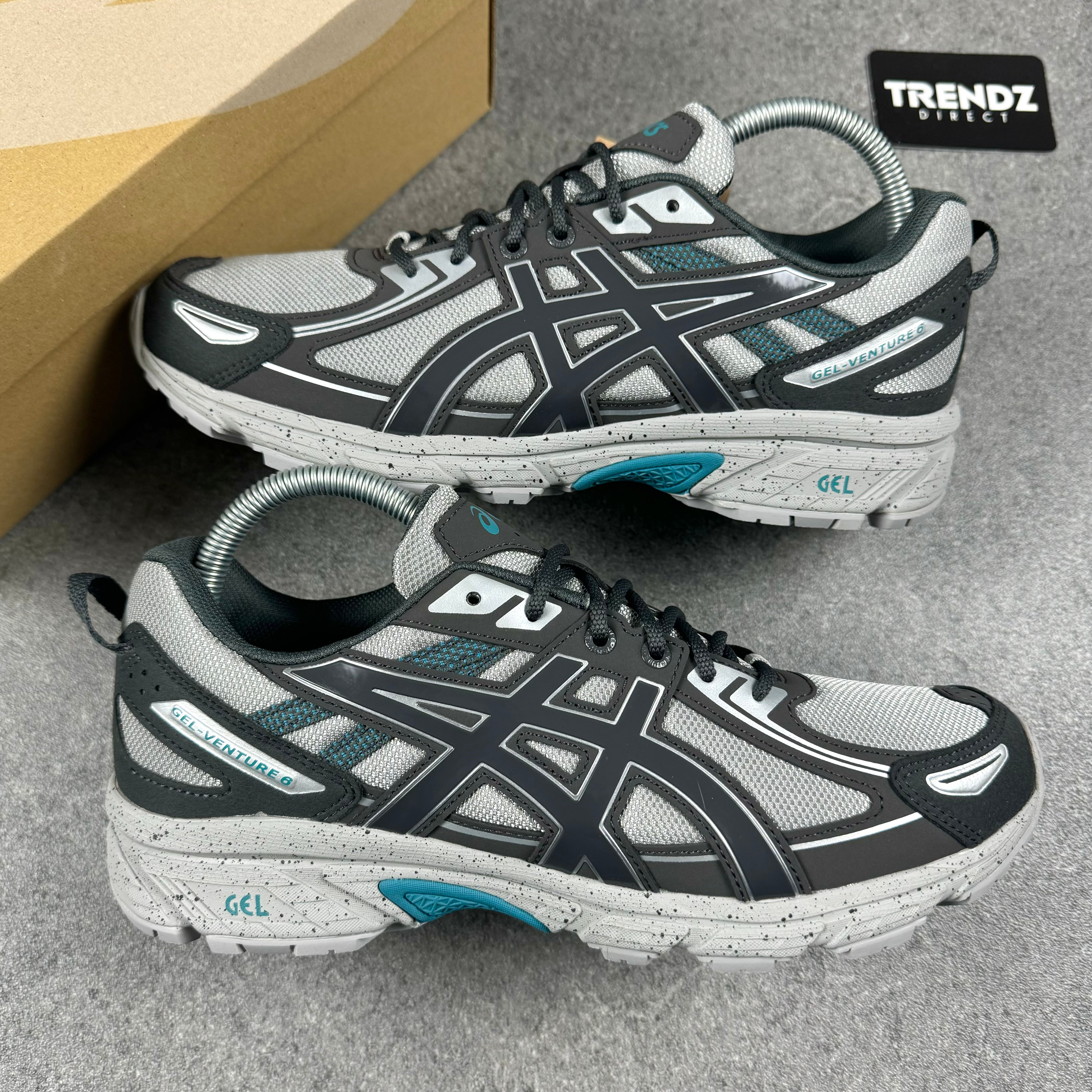 ASICS GEL VENTURE 6 - GREY/TURQUOISE – Trendz Direct