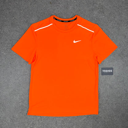 NIKE MILER T-SHIRT & MILER SHORTS SET - ORANGE