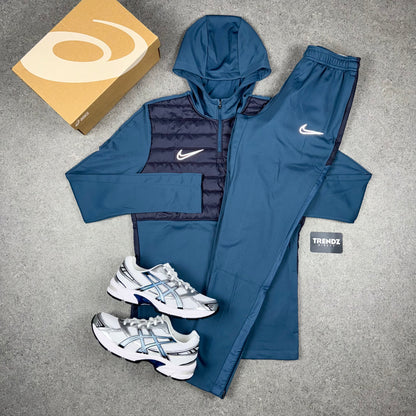 NIKE THERMA-FIT HALF ZIP TRACKSUIT - BLUE