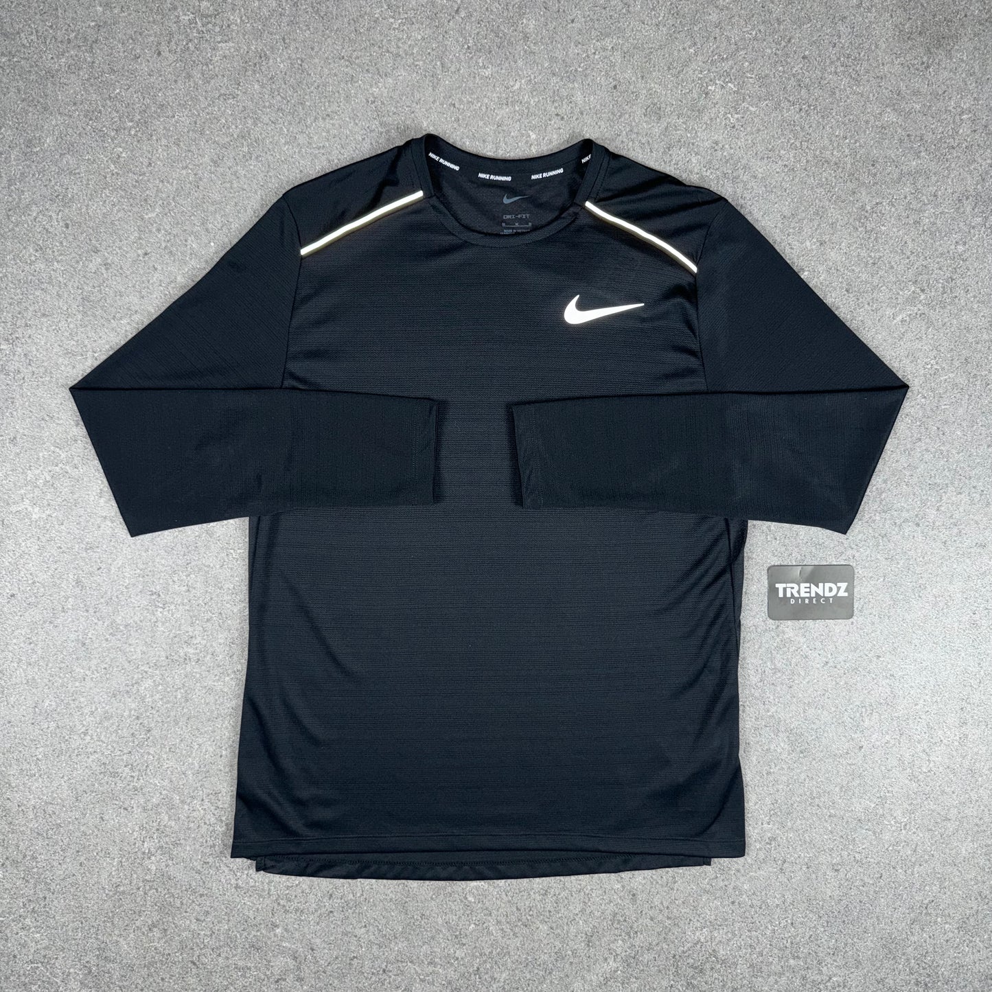 NIKE MILER 1.0 LONGSLEEVE - BLACK