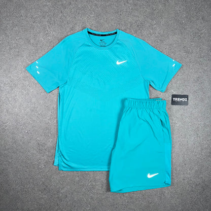 NIKE ADV MILER & CHALLENGER SHORTS SET - AQUA