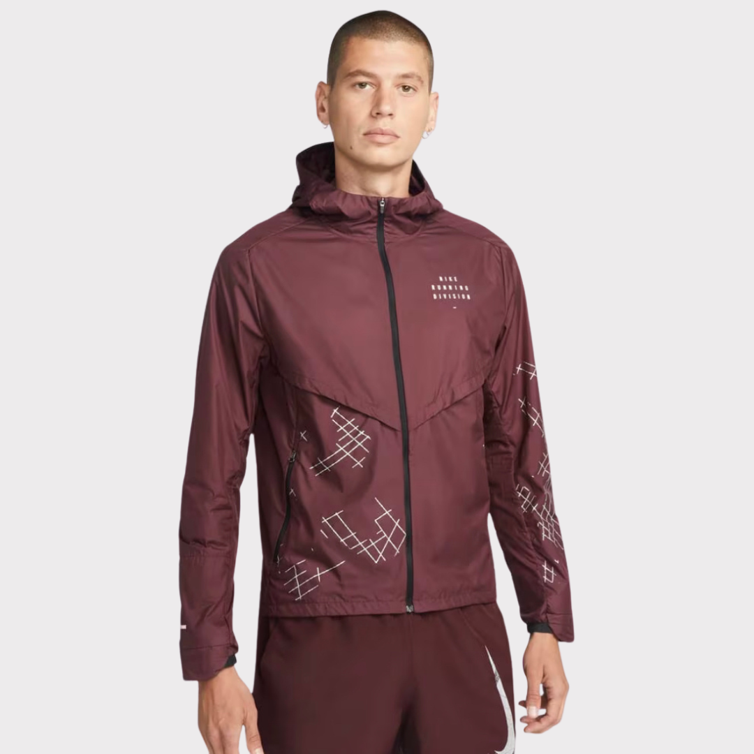 NIKE STORM-FIT RUN DIVISION JACKET - BURGUNDY CRUSH