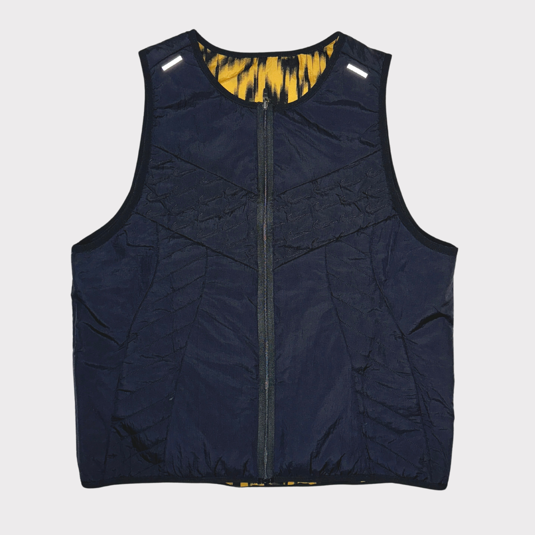 NIKE AEROLAYER REVERSIBLE GILET - BLACK/LEOPARD PRINT